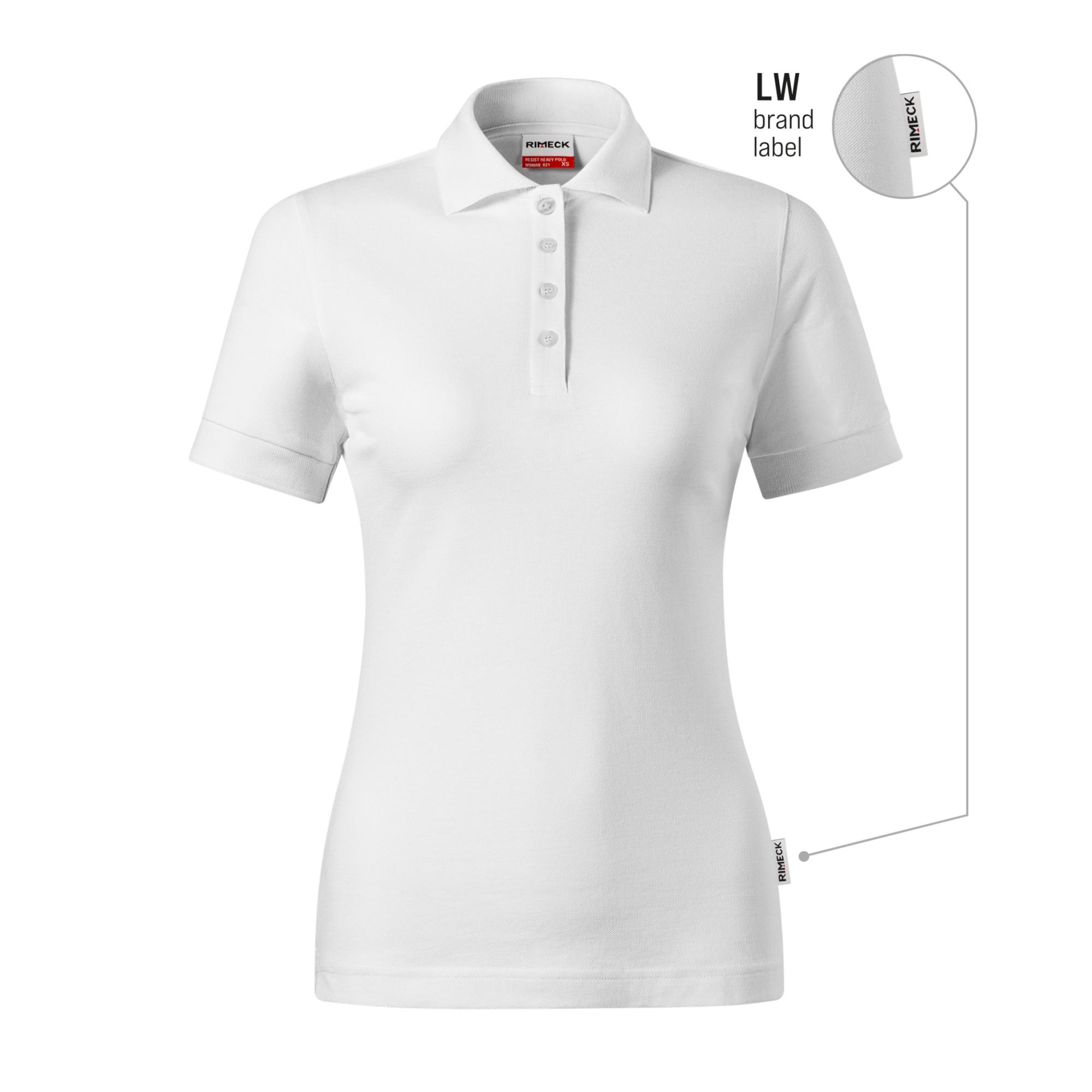 Tricou polo pentru damă Resist Heavy Polo R21 alb 00 (brand label) XXL