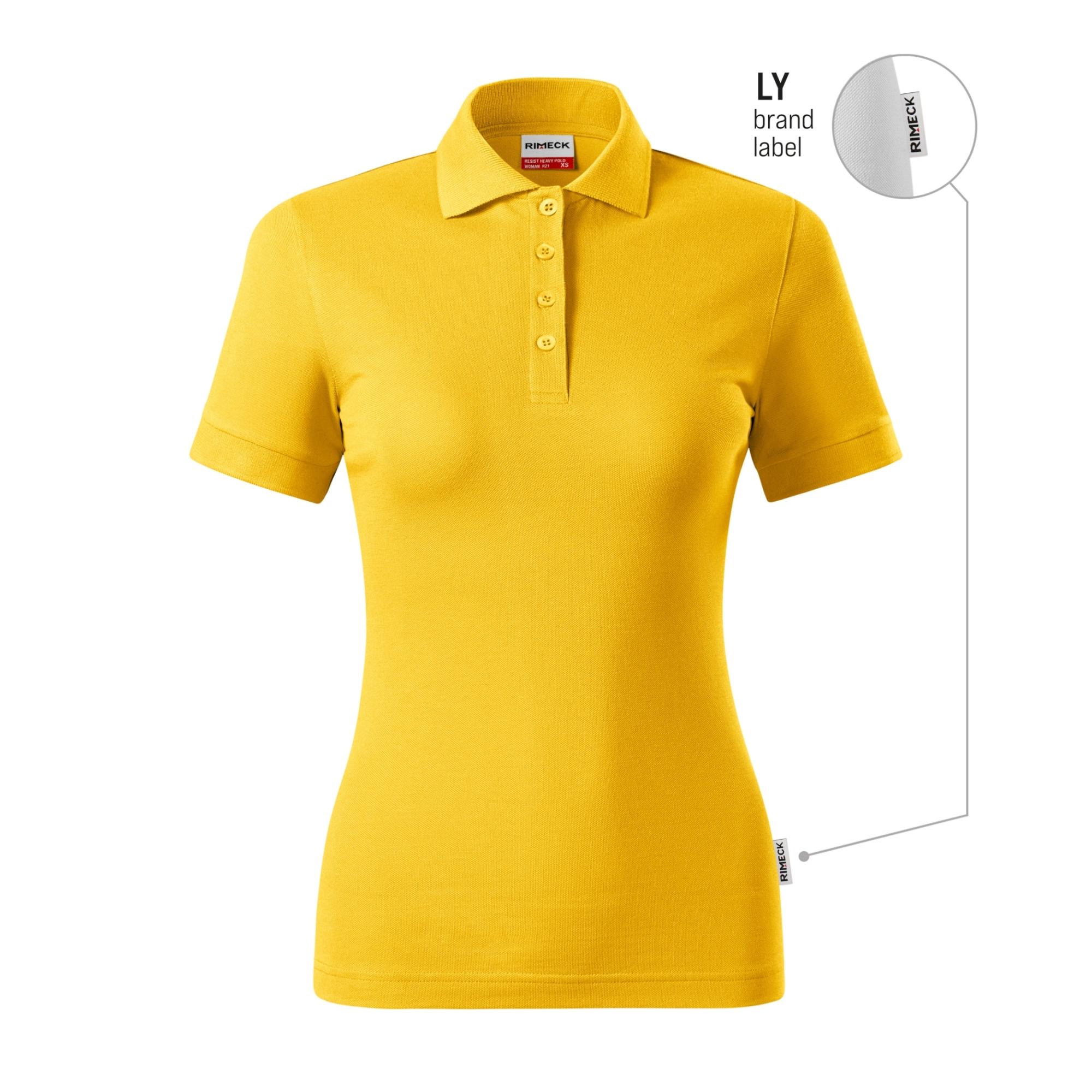 Tricou polo pentru damă Resist Heavy Polo R21 galben 04 (brand label) L