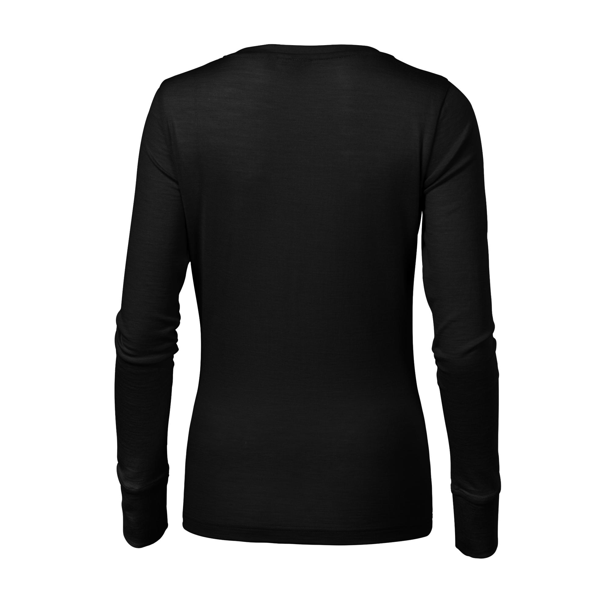 Tricou pentru damă Merino Rise LS 160 Negru L