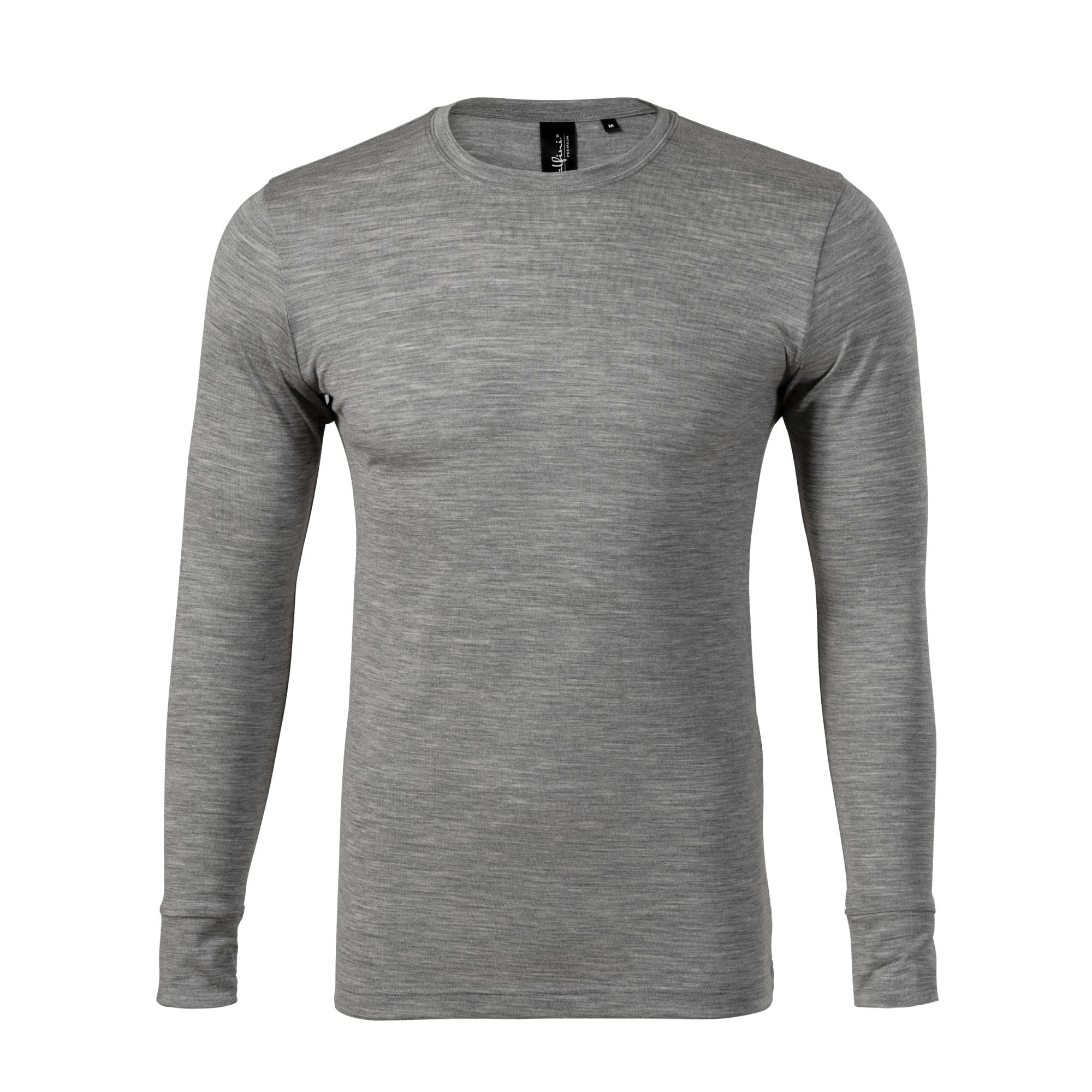 Tricou pentru bărbaţi Merino Rise LS 159 Gri închis S