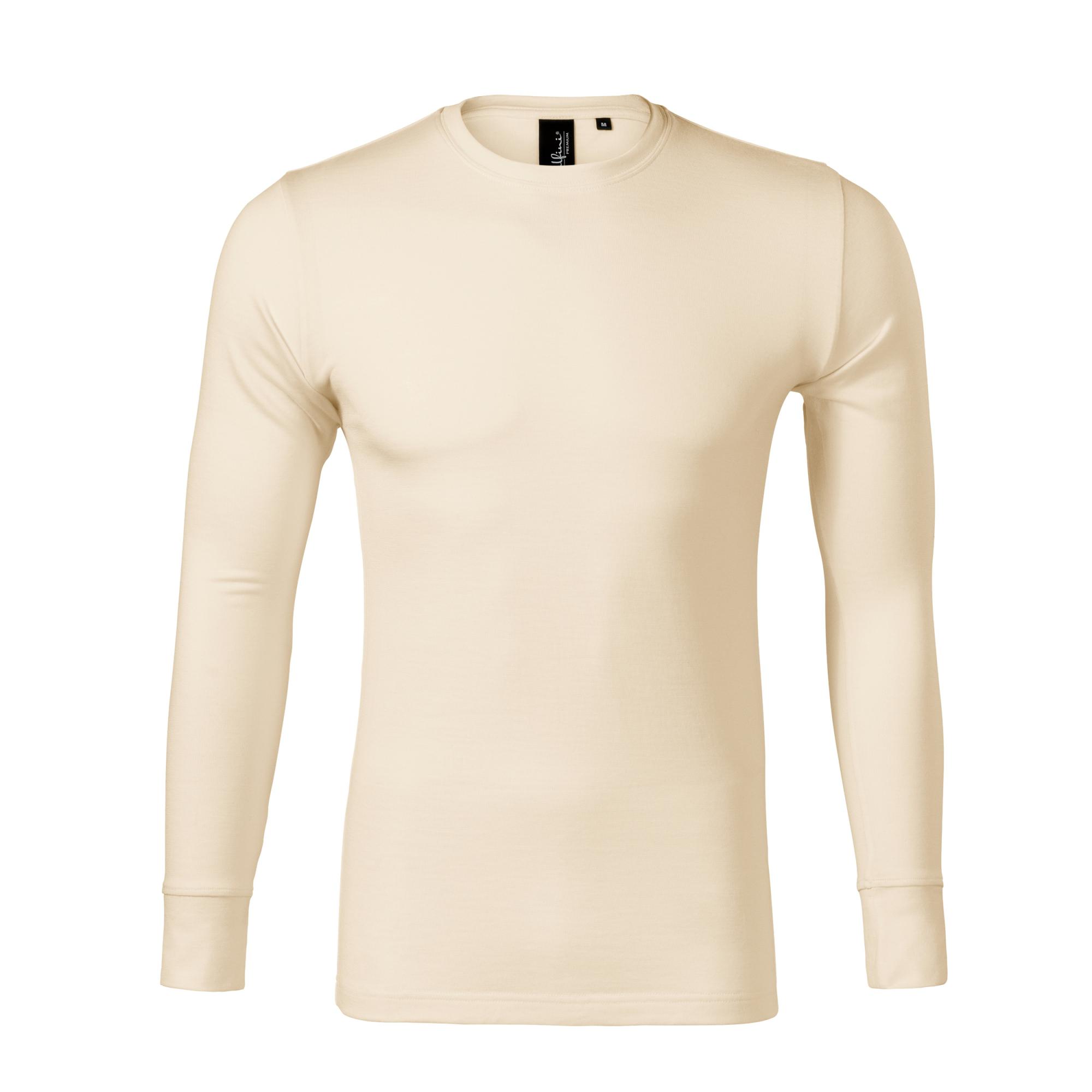 Tricou pentru bărbaţi Merino Rise LS 159 Migdală XXL