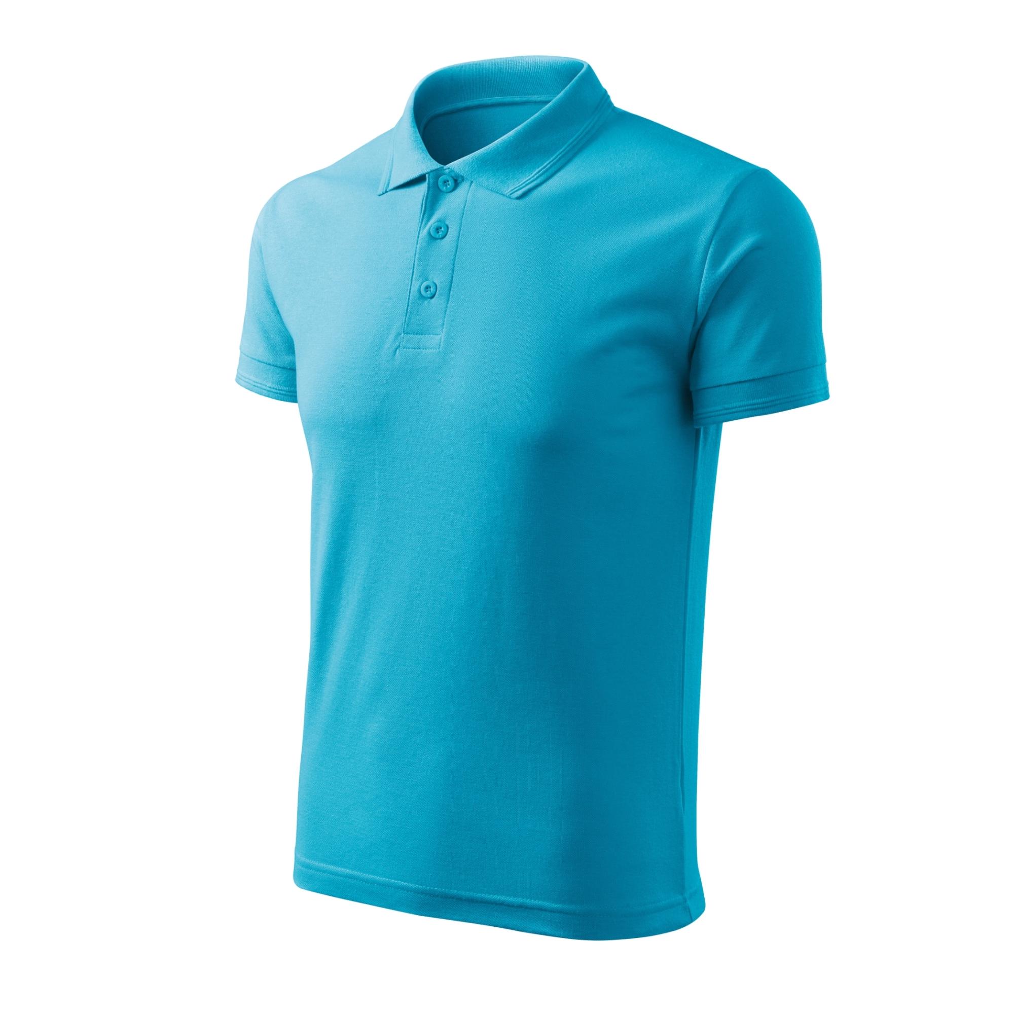 Tricou polo pentru bărbaţi Pique Polo Free F03 Turcoaz 3XL